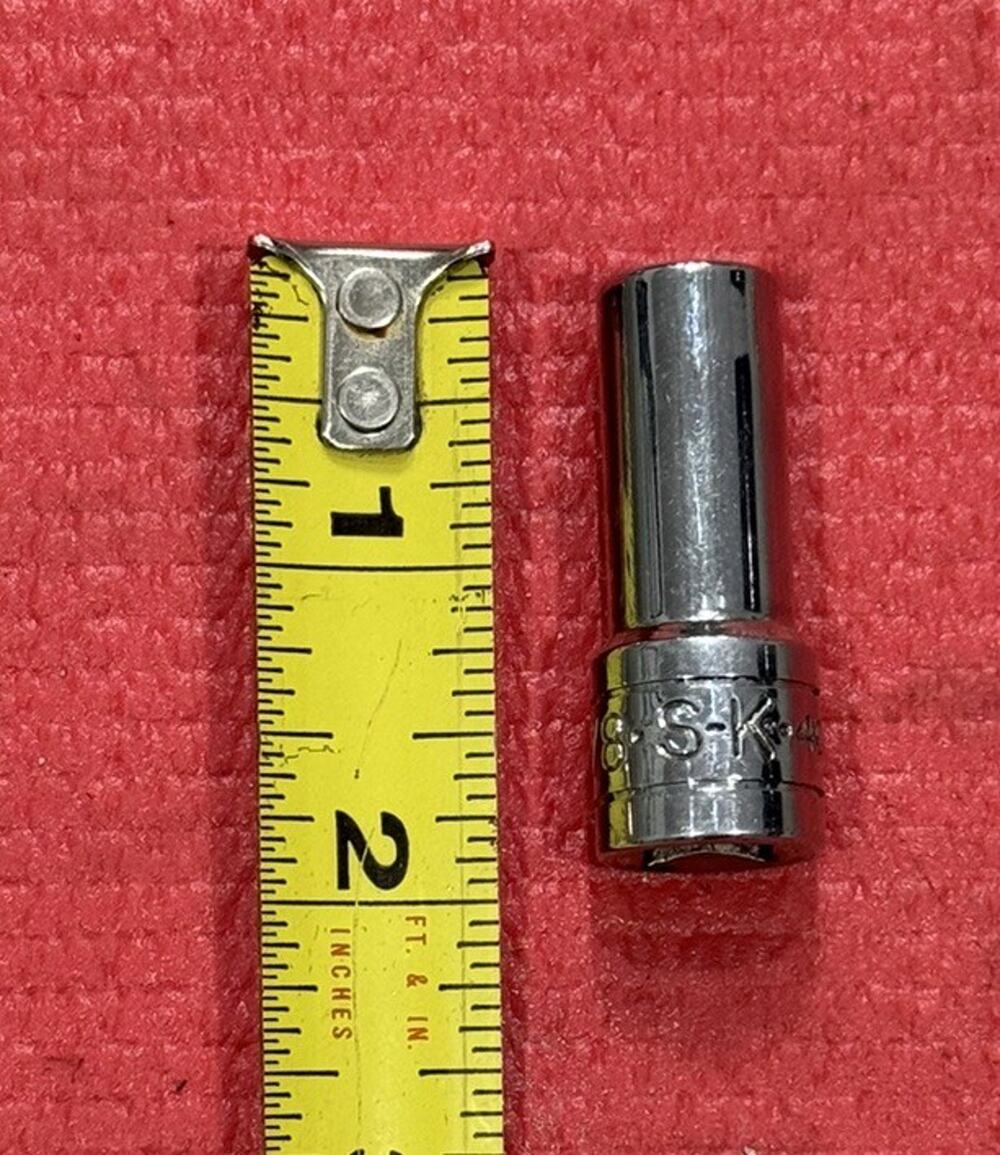 Vintage SK Tools 40412 3/8" Drive, 3/8" Semi Deep Socket 6PT Made in USA